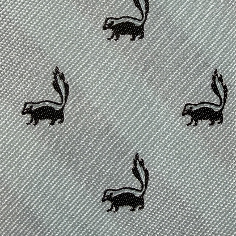 SummerTies Skunk Necktie 100% Silk Mint Green Novelty Animal Tie 58x3.1" - Picture 2 of 7